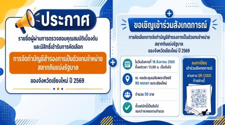 ประกาศรายชื่อผู้มีสิทธิ์เข้ารับการคัดเลือกการจัดทำบัญชีสำรองฯ